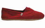 Tom's Shoes Red Canvas Toms